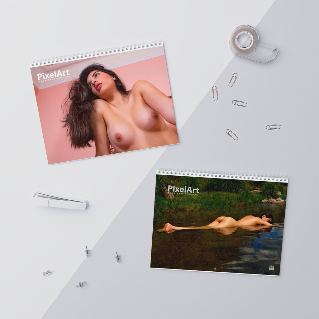 Adult Pinup Wall Calendar 2027 - 2 - Nude Glamour Monthly Calendar with 14 photos Color