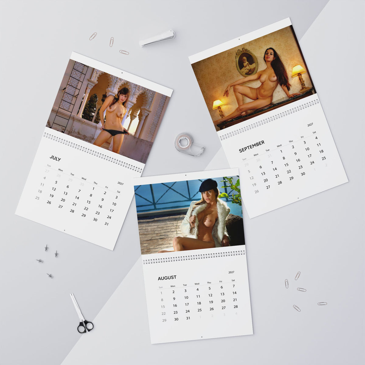 Adult Pinup Wall Calendar 2027 — Nude Glamour Monthly Calendar