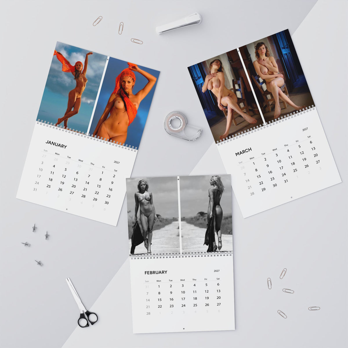 Wall Calendar - 27 photos Color and B&W - Fine Art Nude