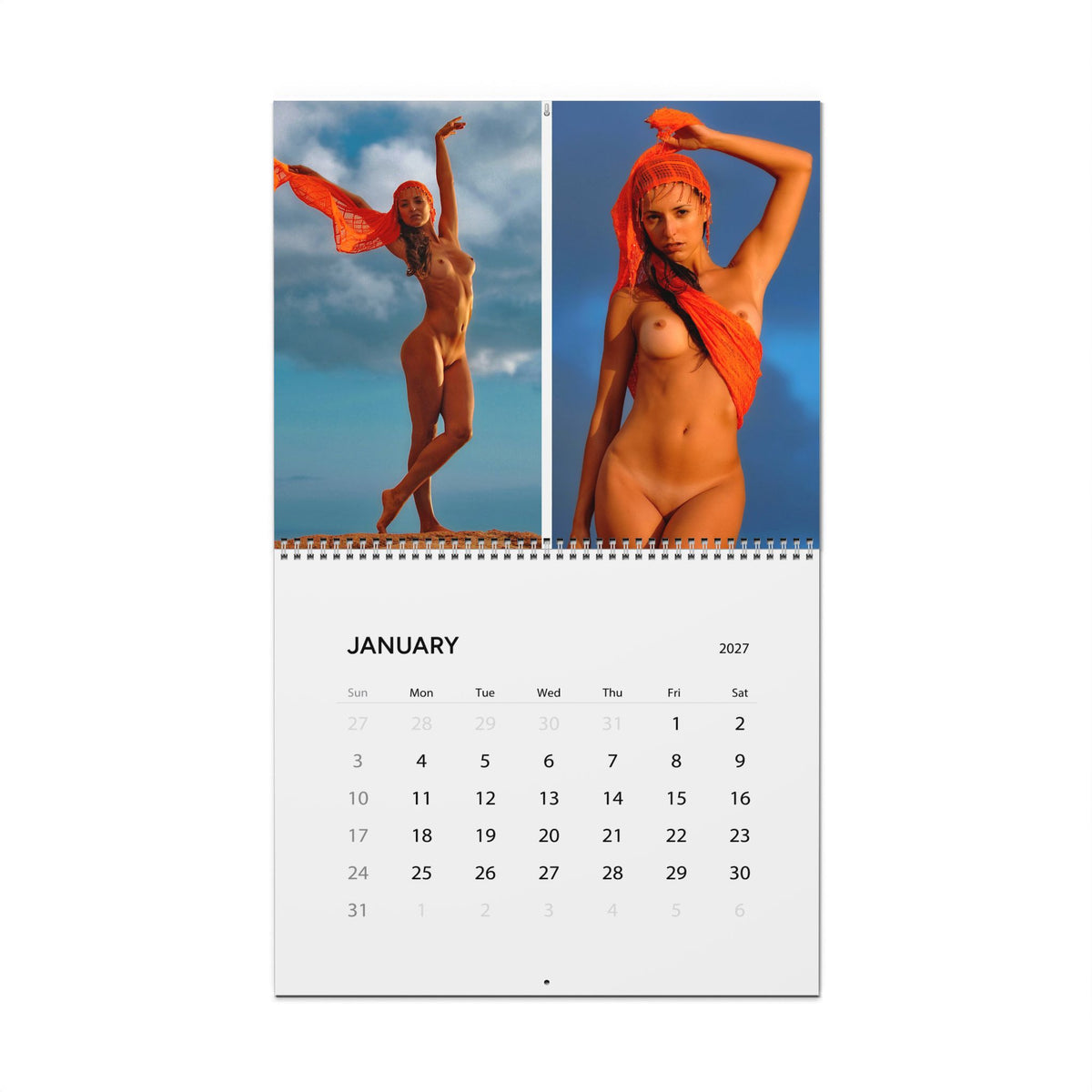Wall Calendar - 27 photos Color and B&W - Fine Art Nude