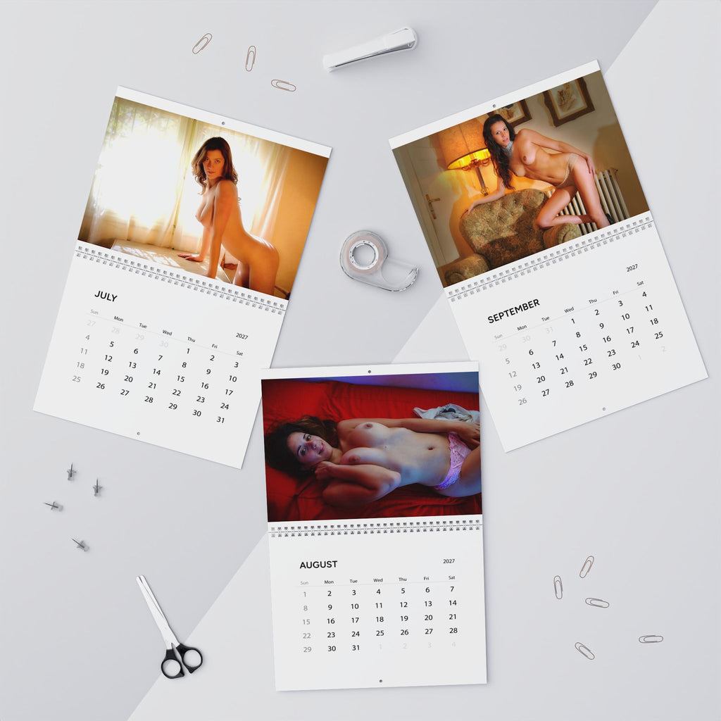 Adult Pinup Wall Calendar 2027 - 2 - Nude Glamour Monthly Calendar with 14 photos Color