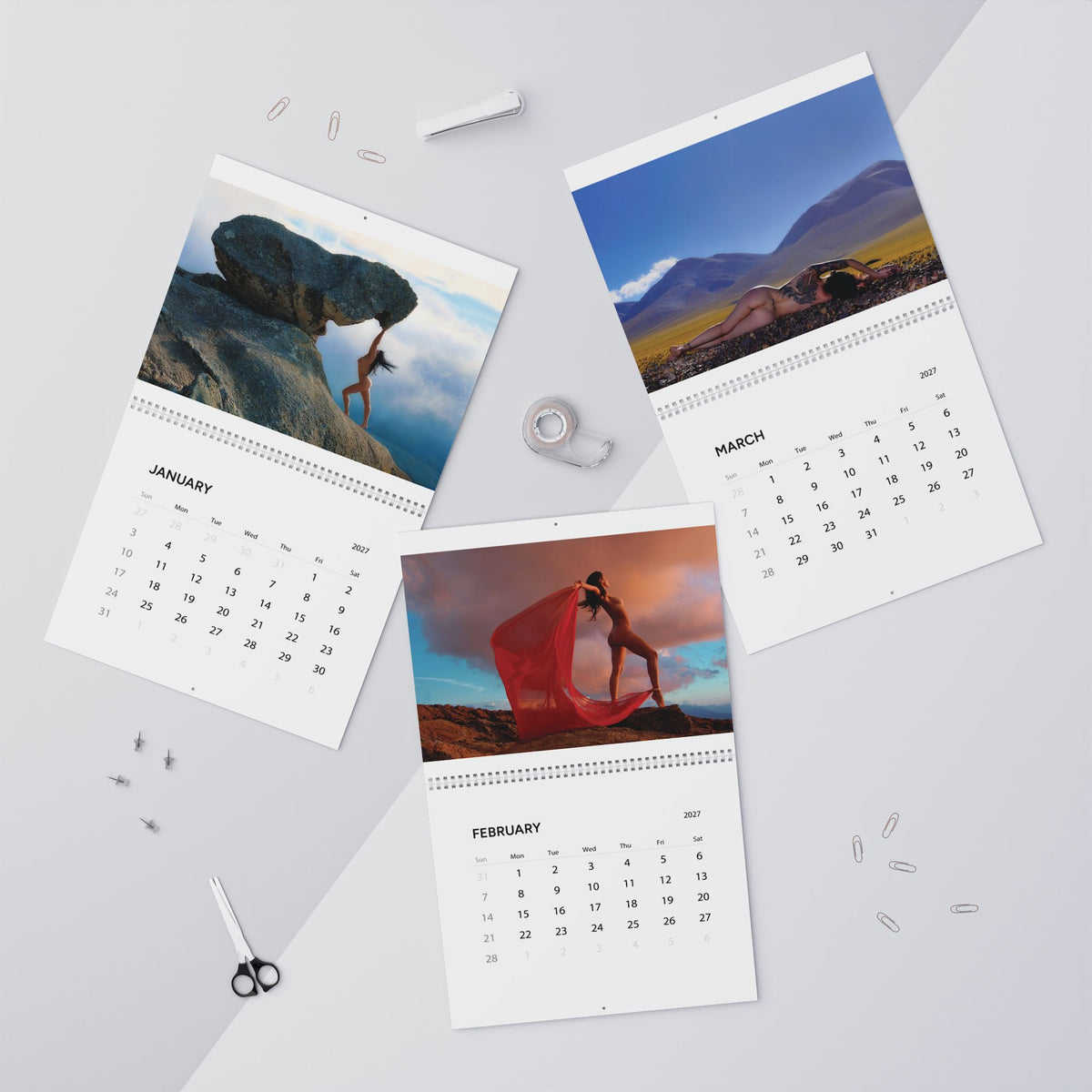 Wall  Calendar 2027 - 14 Photos Color - Fine Art Nude 3